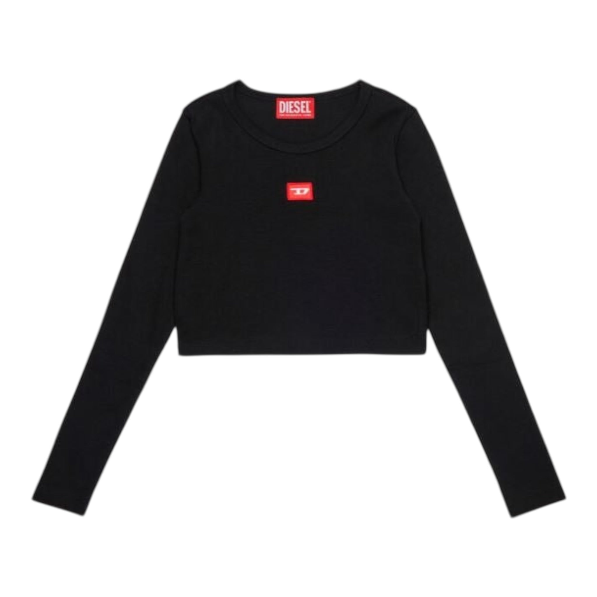 Diesel Shirt tinta unita con Logo Nero per Bambina J02452 NERO DIESEL 