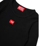 Diesel Shirt tinta unita con Logo Nero per Bambina J02452 NERO DIESEL 