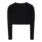 Diesel Shirt tinta unita con Logo Nero per Bambina J02452X NERO DIESEL 