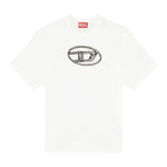 Diesel T-Shirt tinta unita con Logo Bianco per Bambina J02471X BIANCO DIESEL 