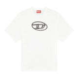Diesel T-Shirt tinta unita con Logo Bianco per Bambina J02471X BIANCO DIESEL 