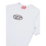 Diesel T-Shirt tinta unita con Logo Bianco per Bambina J02471X BIANCO DIESEL 