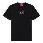 Diesel T-Shirt tinta unita con Logo Nero per Bambina J02471X NERO DIESEL 
