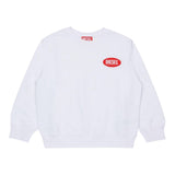 Diesel Felpa Chiusa Girocollo tinta unita Bianco per Bambino J02482 BIANCO DIESEL 