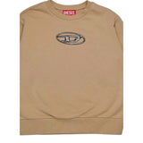 Diesel Felpa tinta unita con Logo Beige per Bambino J02486 BEIGE DIESEL 