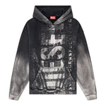 Diesel Felpa tinta unita con Cappuccio Nero per Bambino J02492 NERO DIESEL 