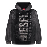 Diesel Felpa tinta unita con Cappuccio Nero per Bambino J02492X NERO DIESEL 