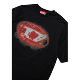 Diesel T-Shirt tinta unita con Logo Nero per Bambino J02496 NERO DIESEL 