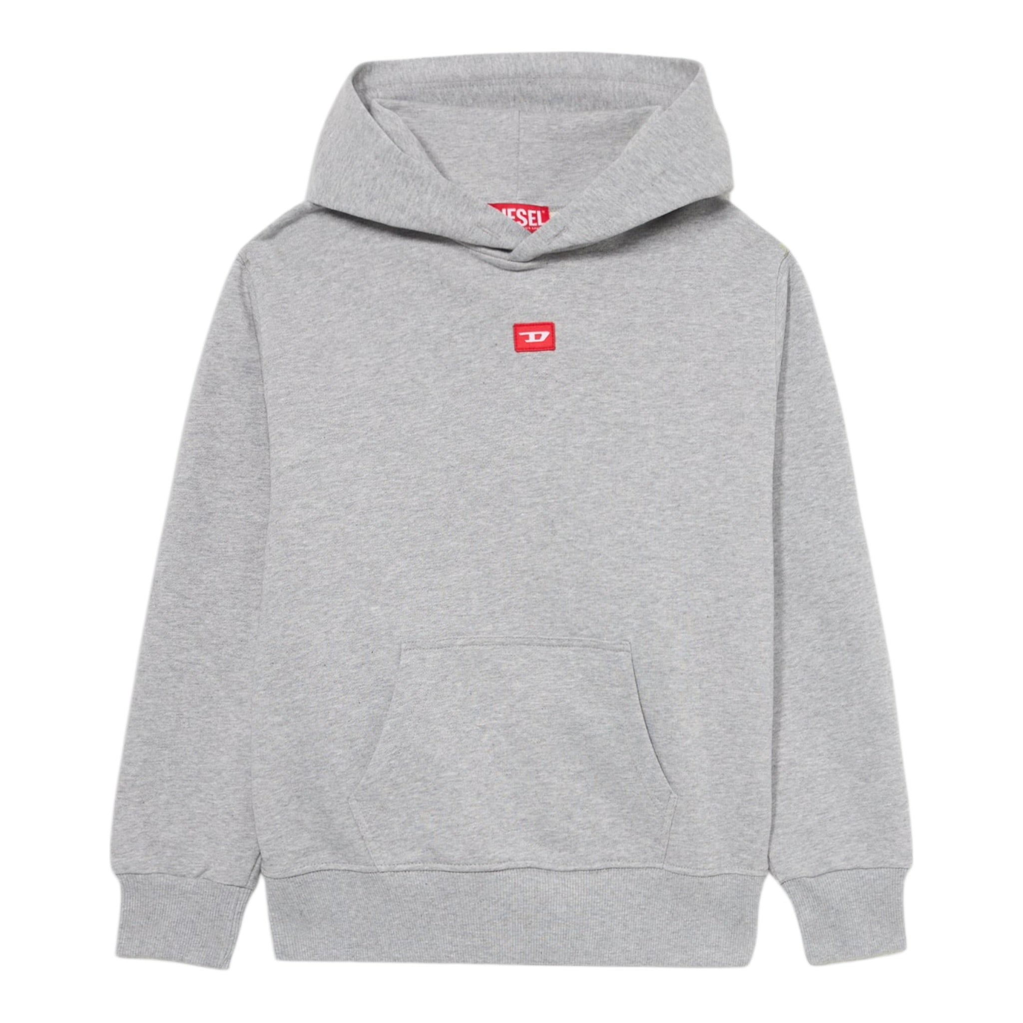 Diesel Felpa Chiusa tinta unita con Cappuccio Grigio per Bambino J02502 GRIGIO DIESEL 