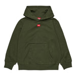 Diesel Felpa Chiusa tinta unita con Cappuccio Verde per Bambino J02502X VERDE DIESEL 