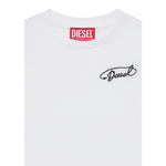 Diesel T-Shirt tinta unita con Logo Bianco per Bambino J02526X BIANCO DIESEL 