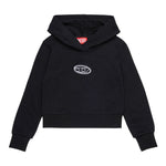 Diesel Felpa Chiusa con Cappuccio tinta unita Nero per Bambina J20416 NERO DIESEL 