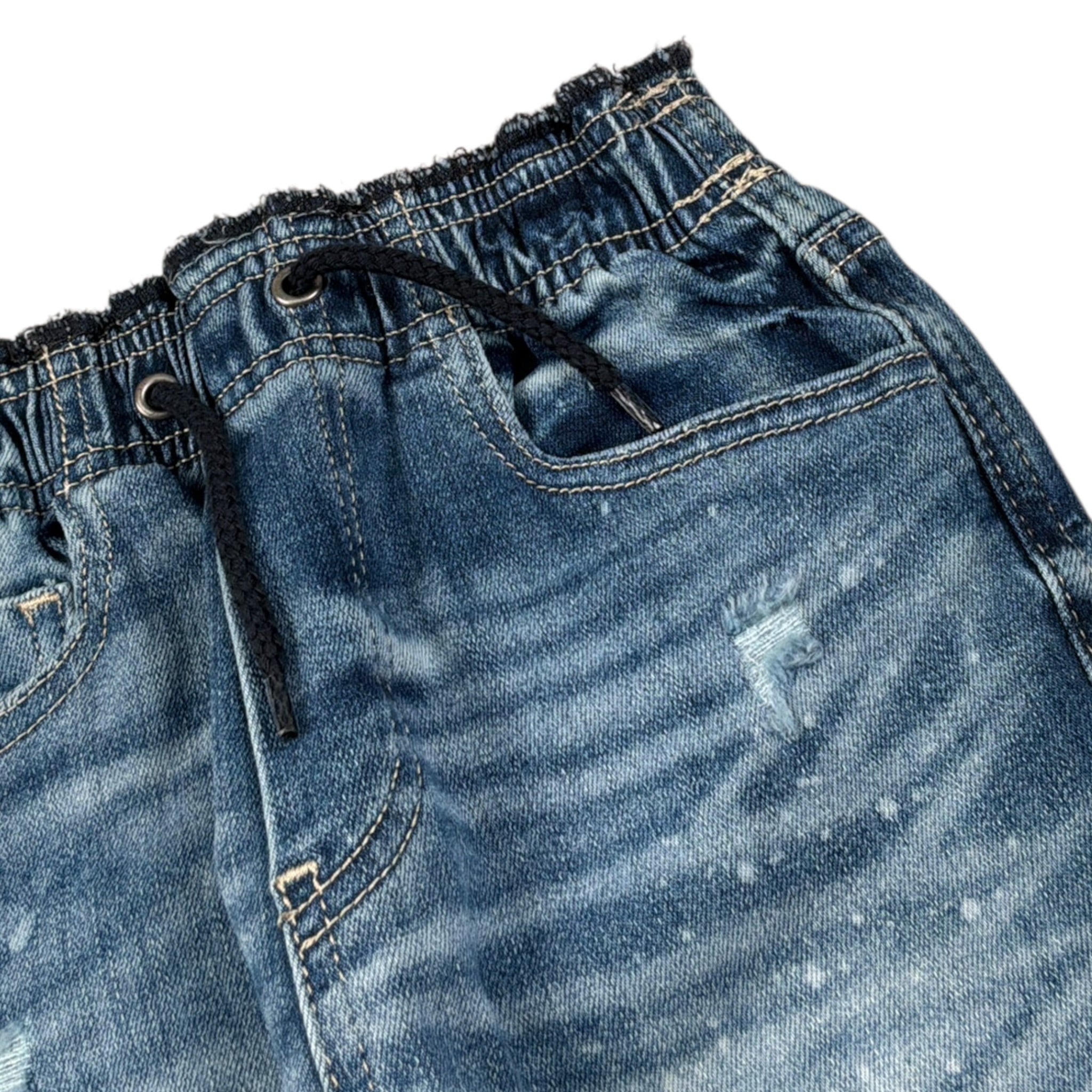 Diesel Jeans tinta unita con Elastico In Vita Blu per Neonato K00239 BLU DIESEL 
