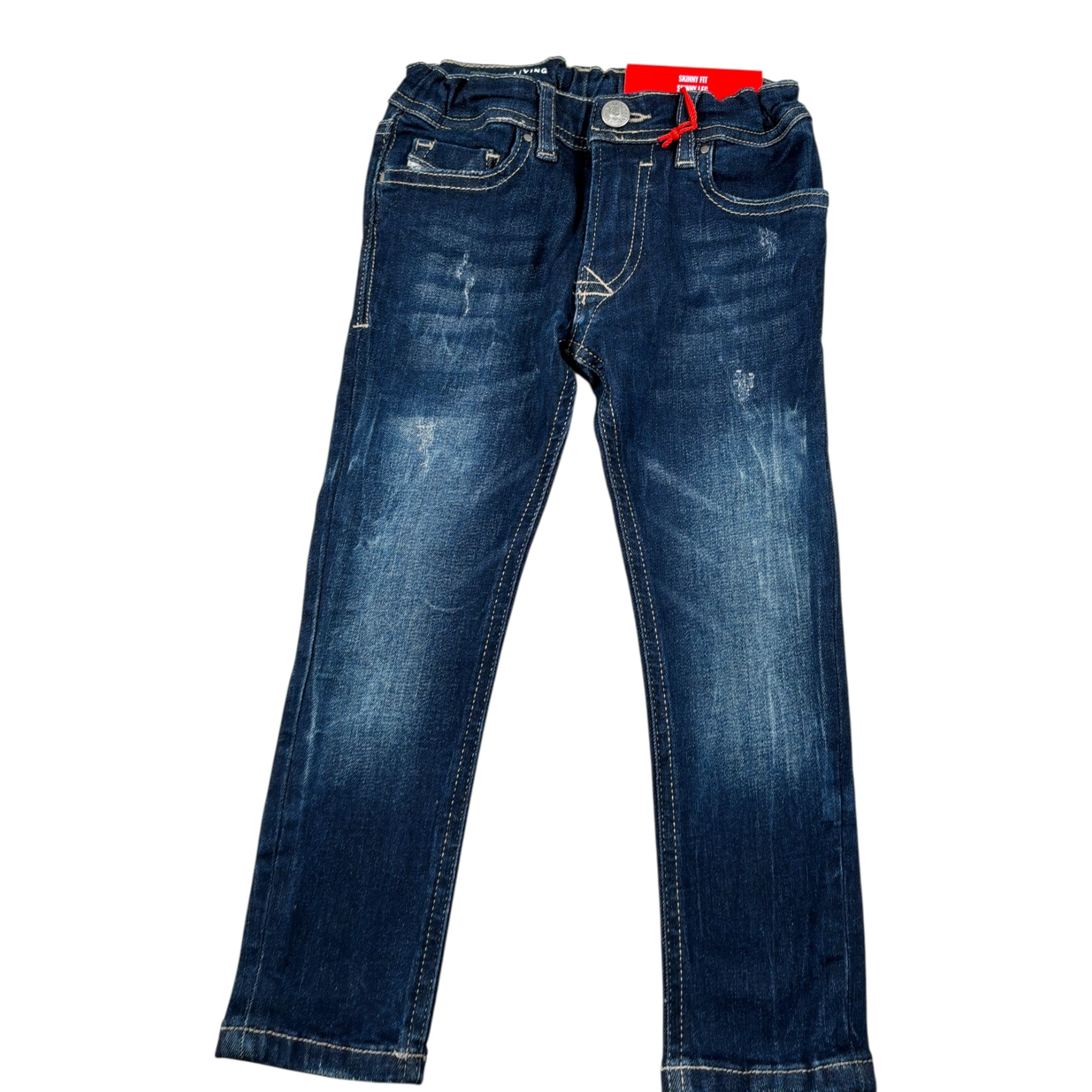 Diesel Jeans tinta unita con Girovita Regolabile Blu per Neonato K00242 BLU DIESEL 