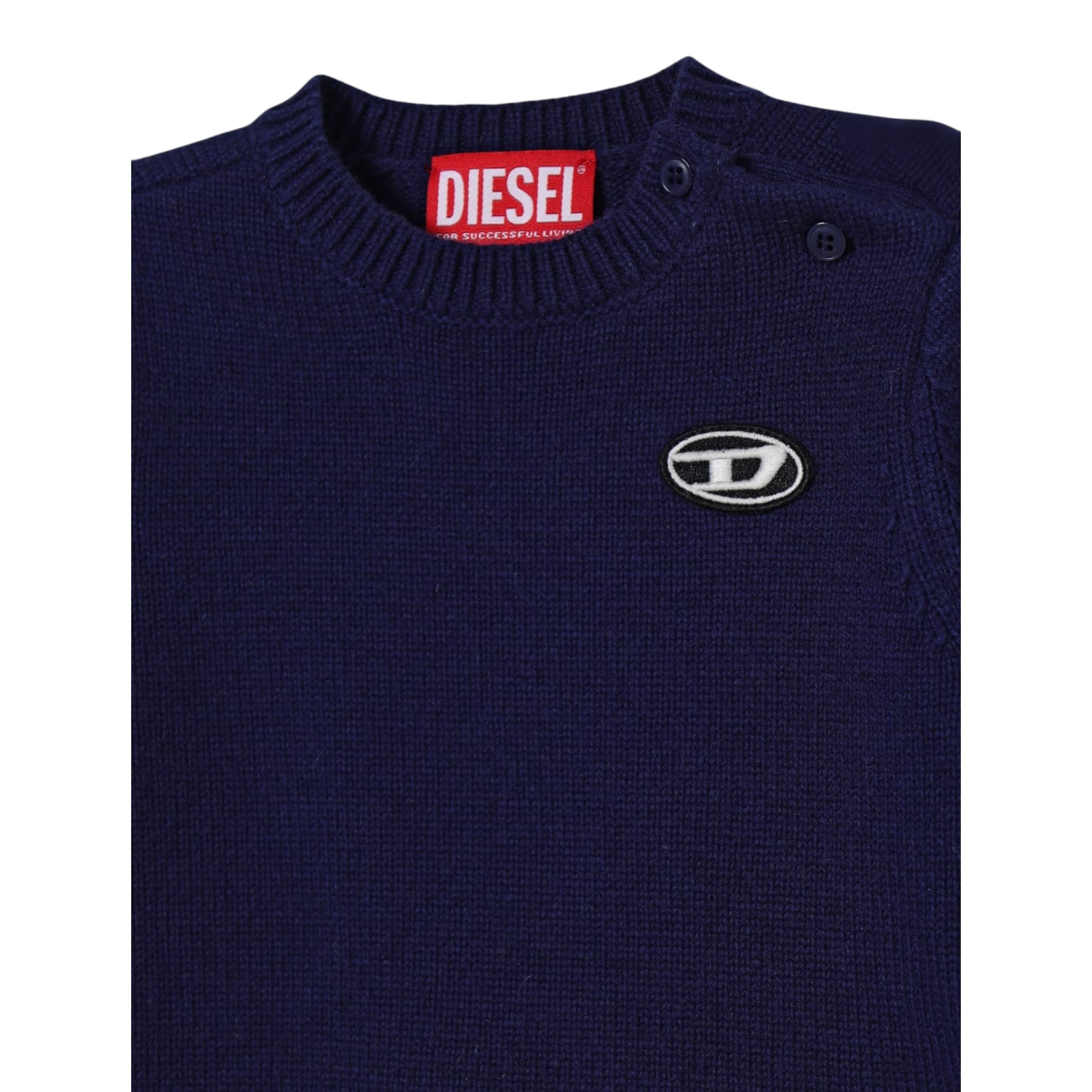 Diesel Maglia tinta unita con Logo Blu per Neonato K00685X BLU DIESEL 