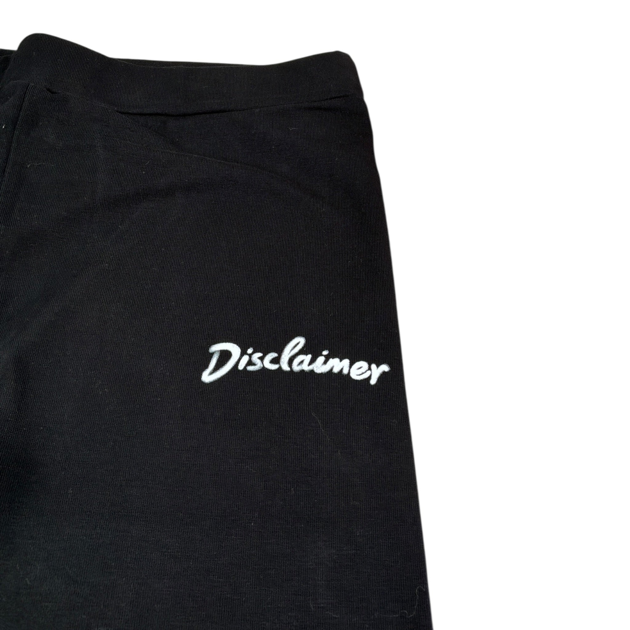 Disclaimer Leggins tinta unita con Logo Nero per Bambina 24IDK58310 NERO DISCLAIMER 