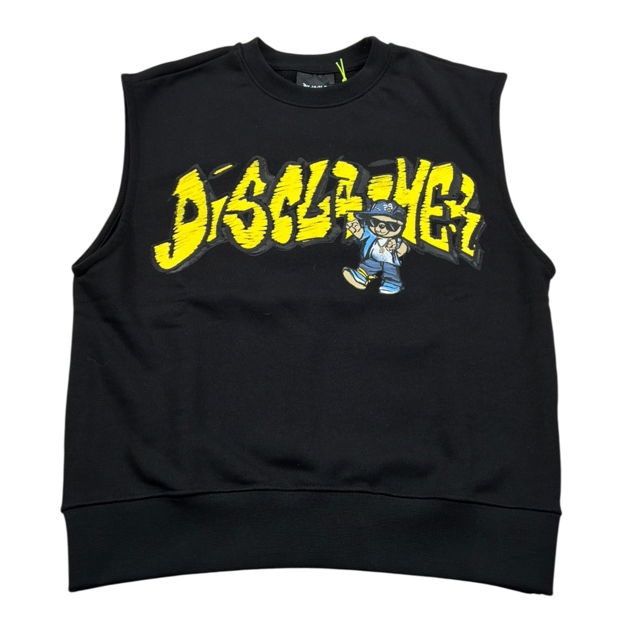 Disclaimer Felpa Smanicata tinta unita con Logo Nero per Bambino 25EDK58433 NERO DISCLAIMER 
