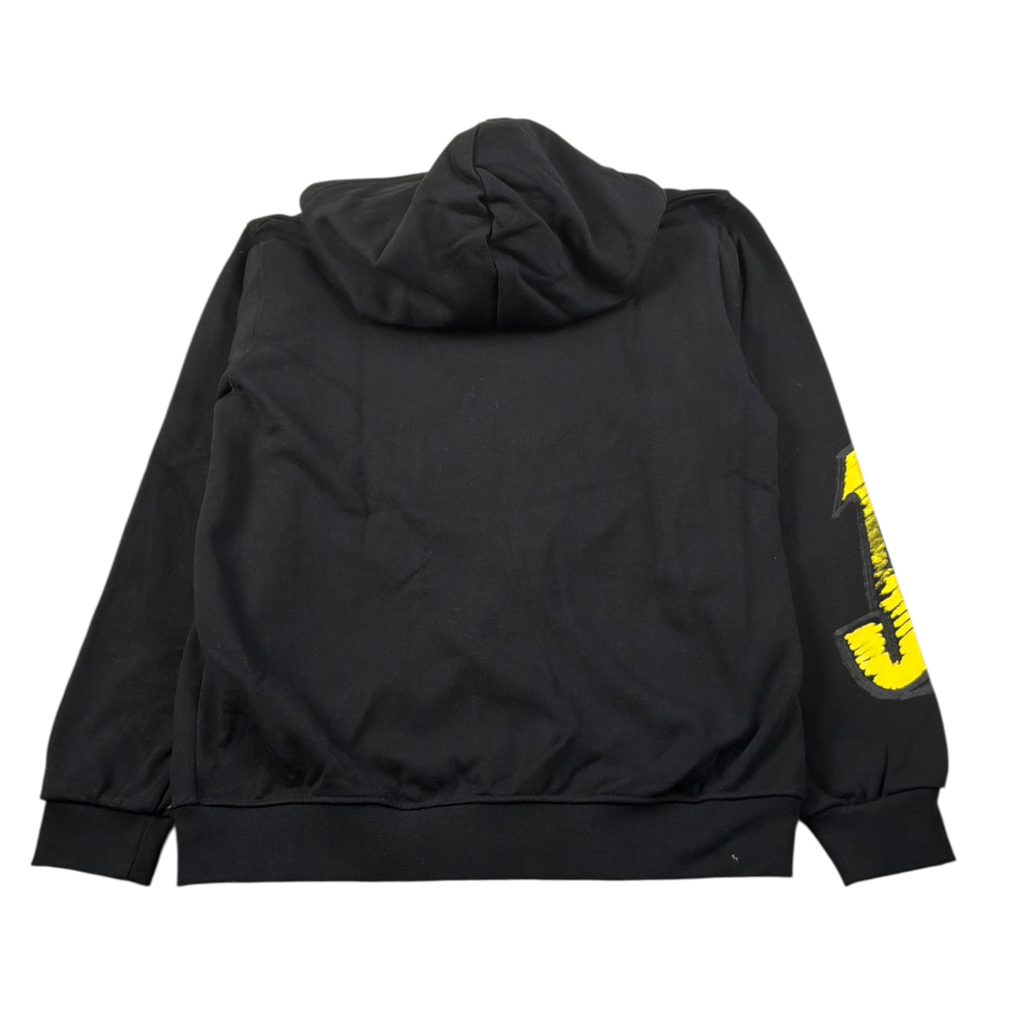 Disclaimer Felpa con Zip E Cappuccio tinta unita con Stampa Nero per Bambino 25EDK58435 NERO DISCLAIMER 