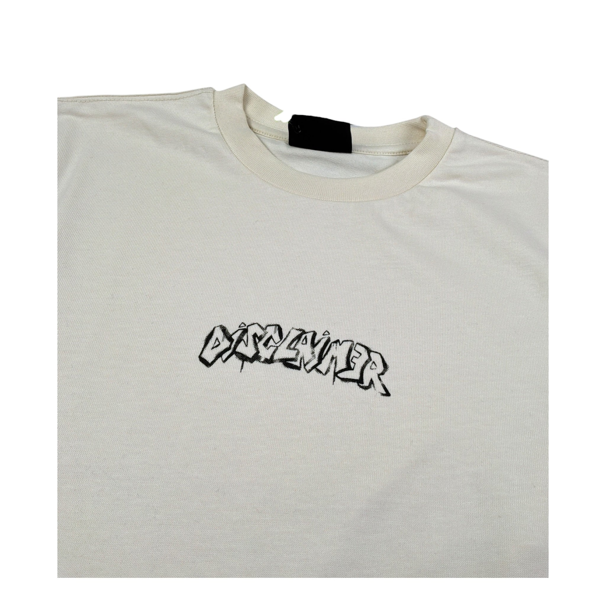 Disclaimer Shirt Girocollo tinta unita con Logo Panna per Bambino 25IDK58209 PANNA DISCLAIMER 