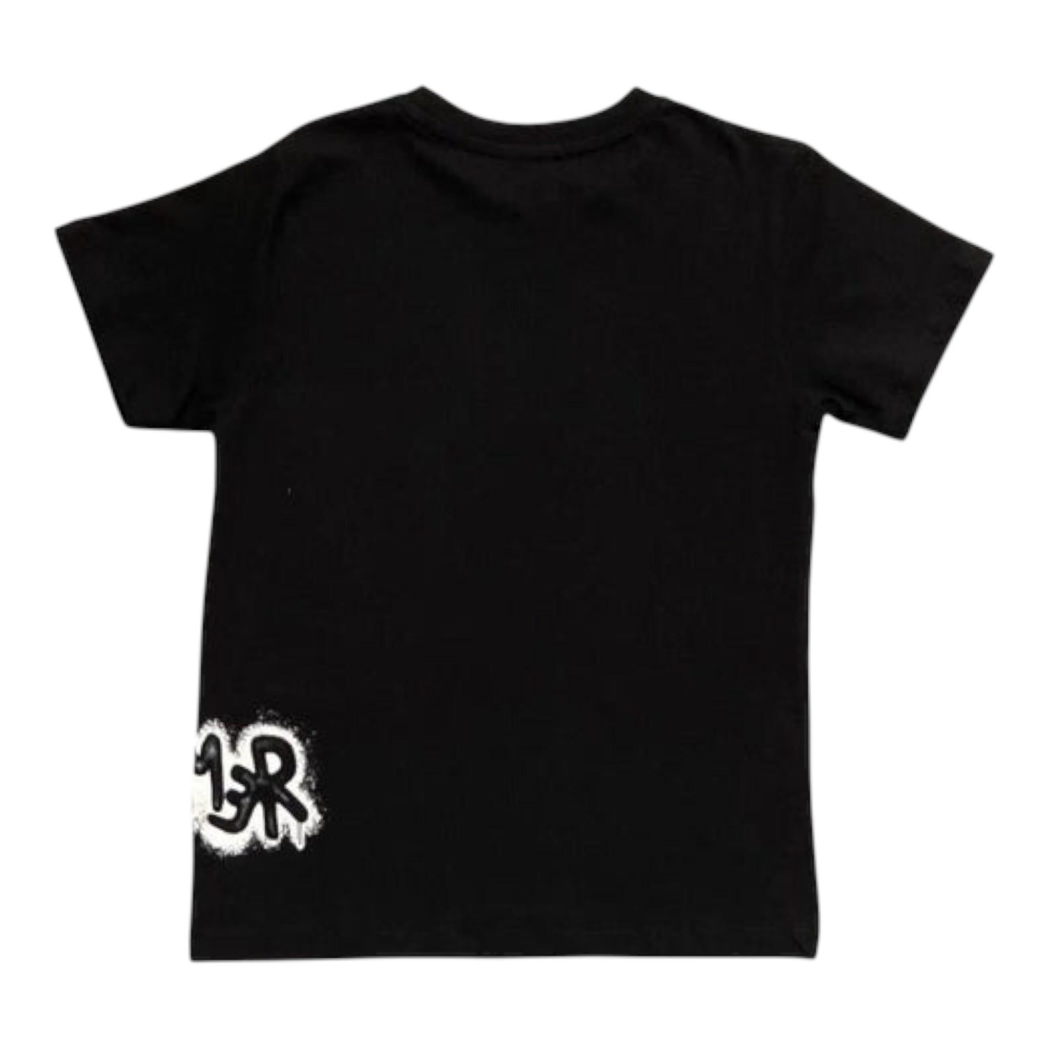 Disclaimer T-Shirt Girocollo tinta unita con Stampe Nero per Bambino 25IDK58615 NERO DISCLAIMER 