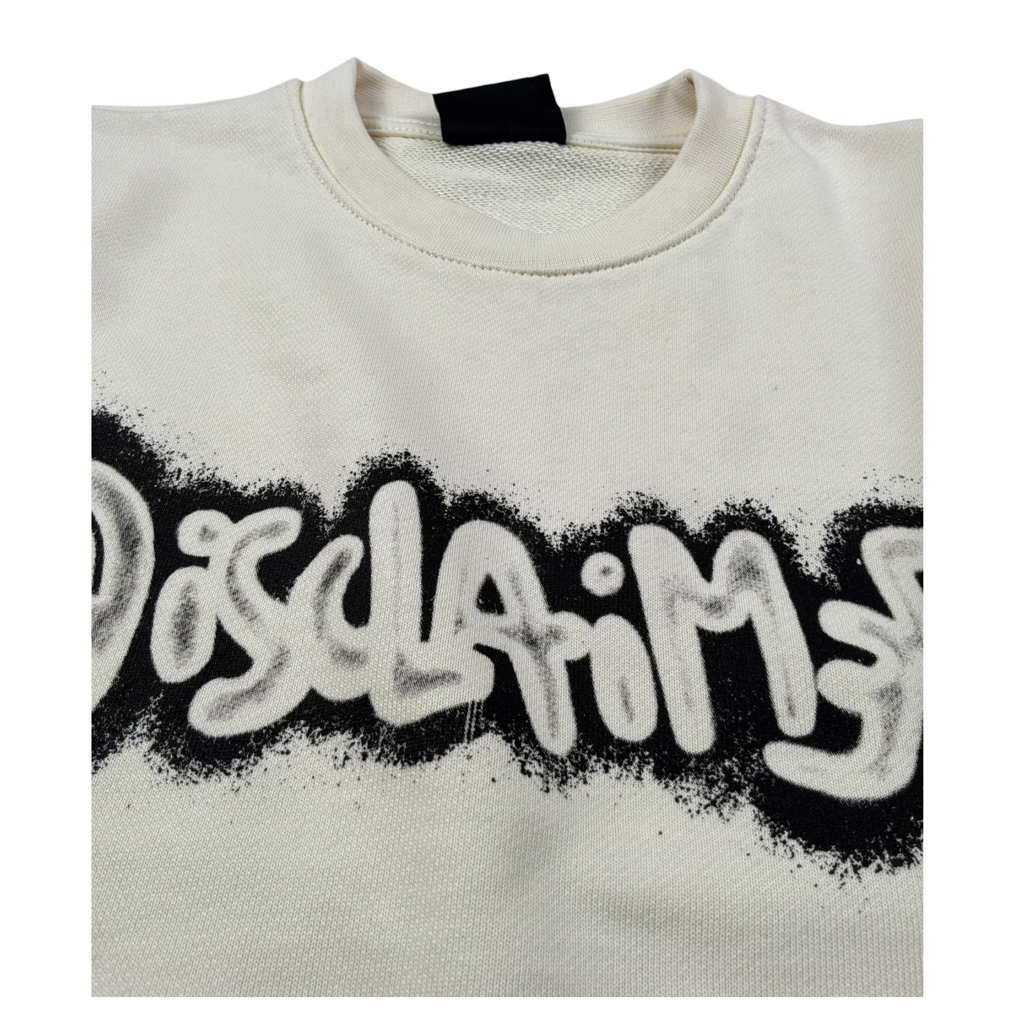 Disclaimer Felpa Chiusa Girocollo tinta unita con Logo Panna per Bambino 25IDK58617 PANNA DISCLAIMER 