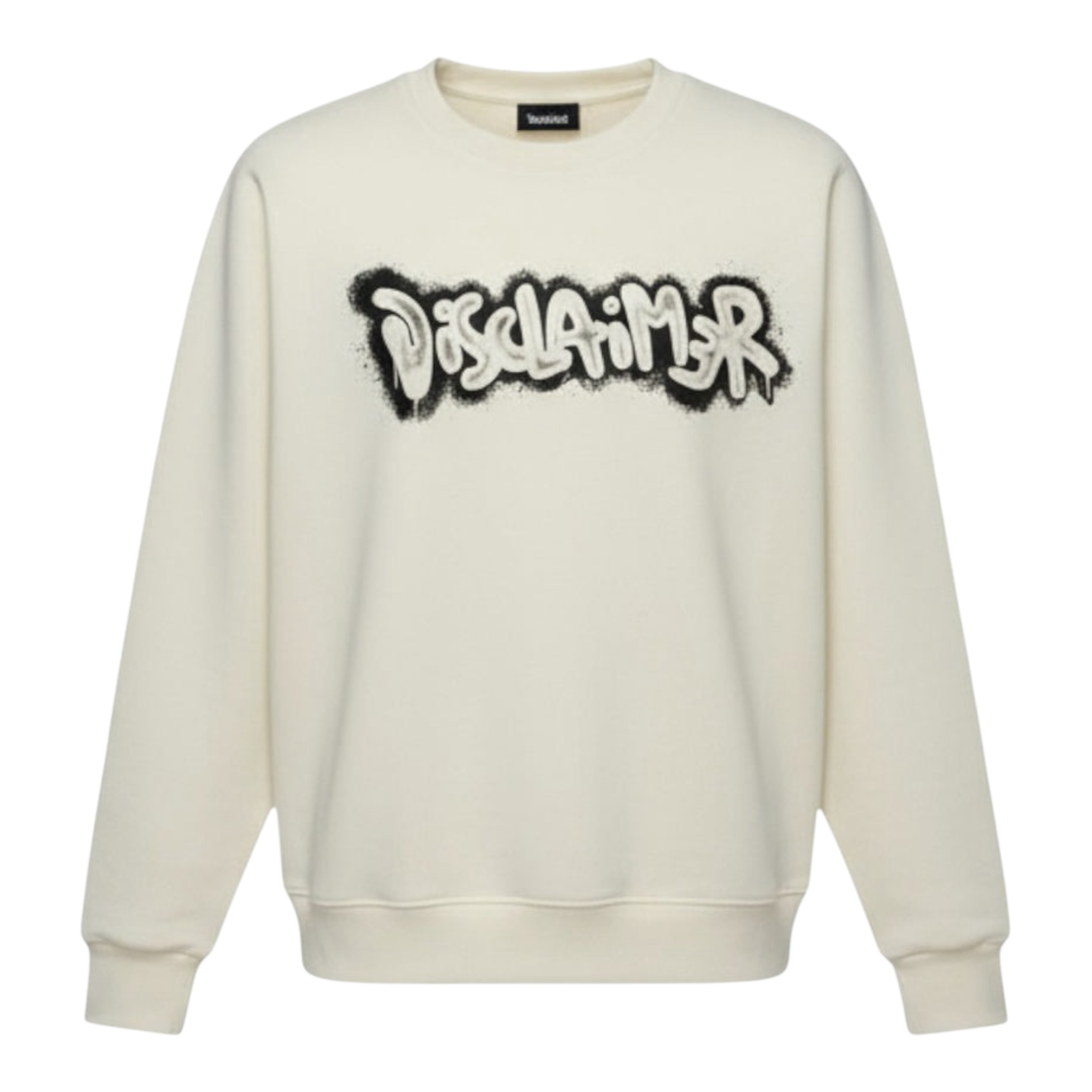 Disclaimer Felpa Chiusa Girocollo tinta unita con Logo Panna per Bambino 25IDK58617XX PANNA DISCLAIMER 