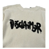 Disclaimer Maglia Girocollo tinta unita Ocn Logo Panna per Bambino 25IDK58621 PANNA DISCLAIMER 