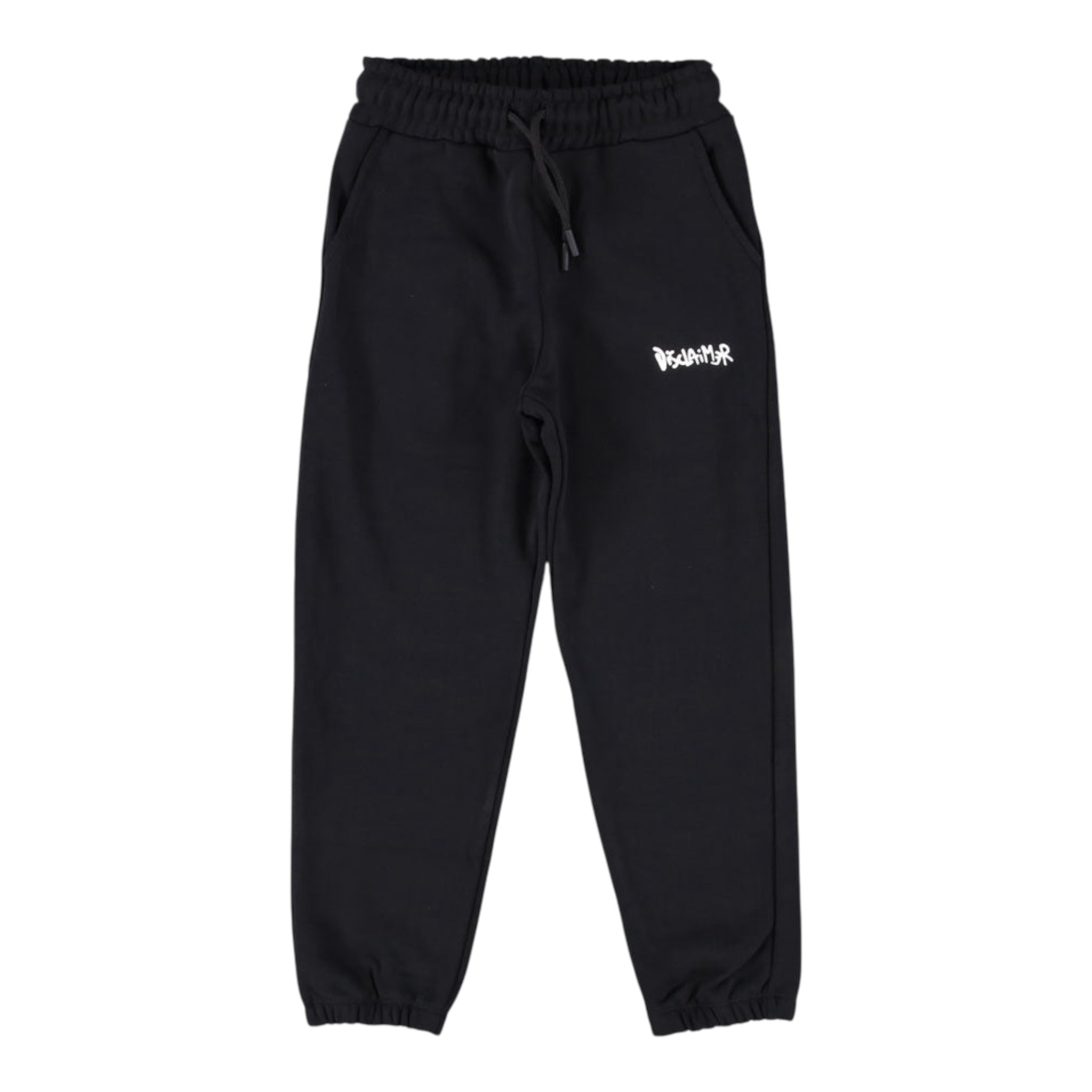 Disclaimer Pantalone Tuta tinta unita con Logo Nero per Bambino 25IDK5862 NERO DISCLAIMER 