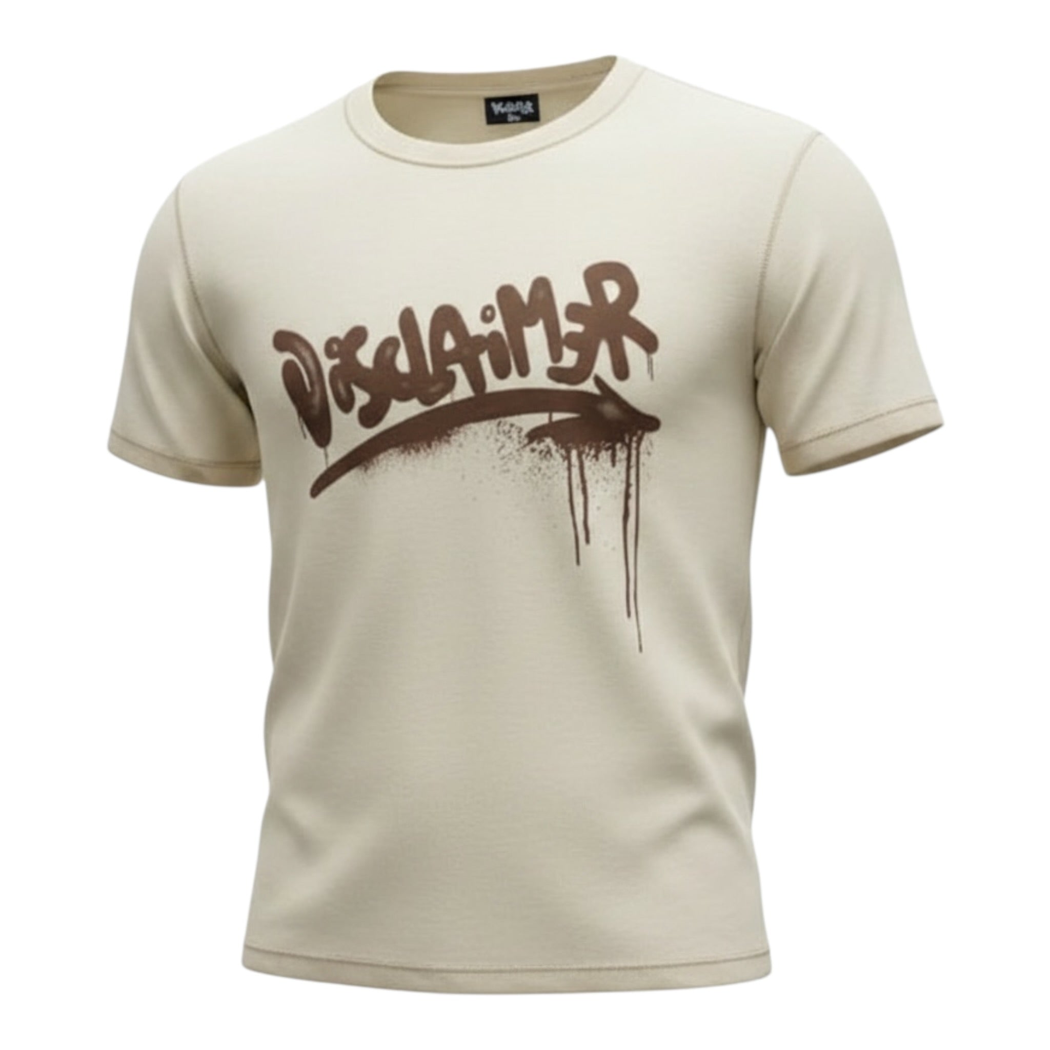 Disclaimer T-Shirt Girocollo tinta unita con Logo Panna per Bambino 25IDK58631X PANNA DISCLAIMER 