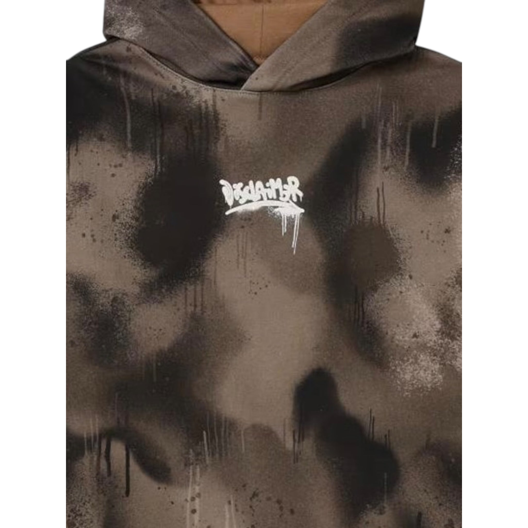 Disclaimer Felpa Chiusa con Cappuccio Stampa Fantasia Marrone per Bambino 25IDK58633X MARRONE DISCLAIMER 