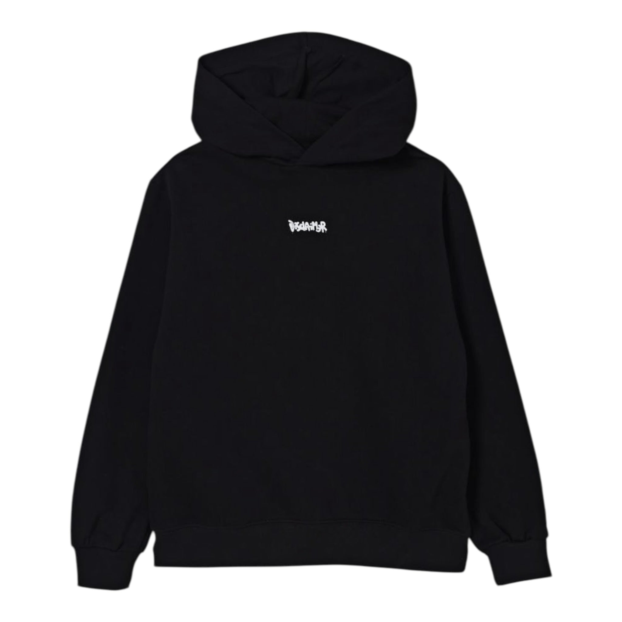 Disclaimer Felpa Chiusa con Cappuccio tinta unita con Logo Nero per Bambino 25IDK58645 NERO DISCLAIMER 