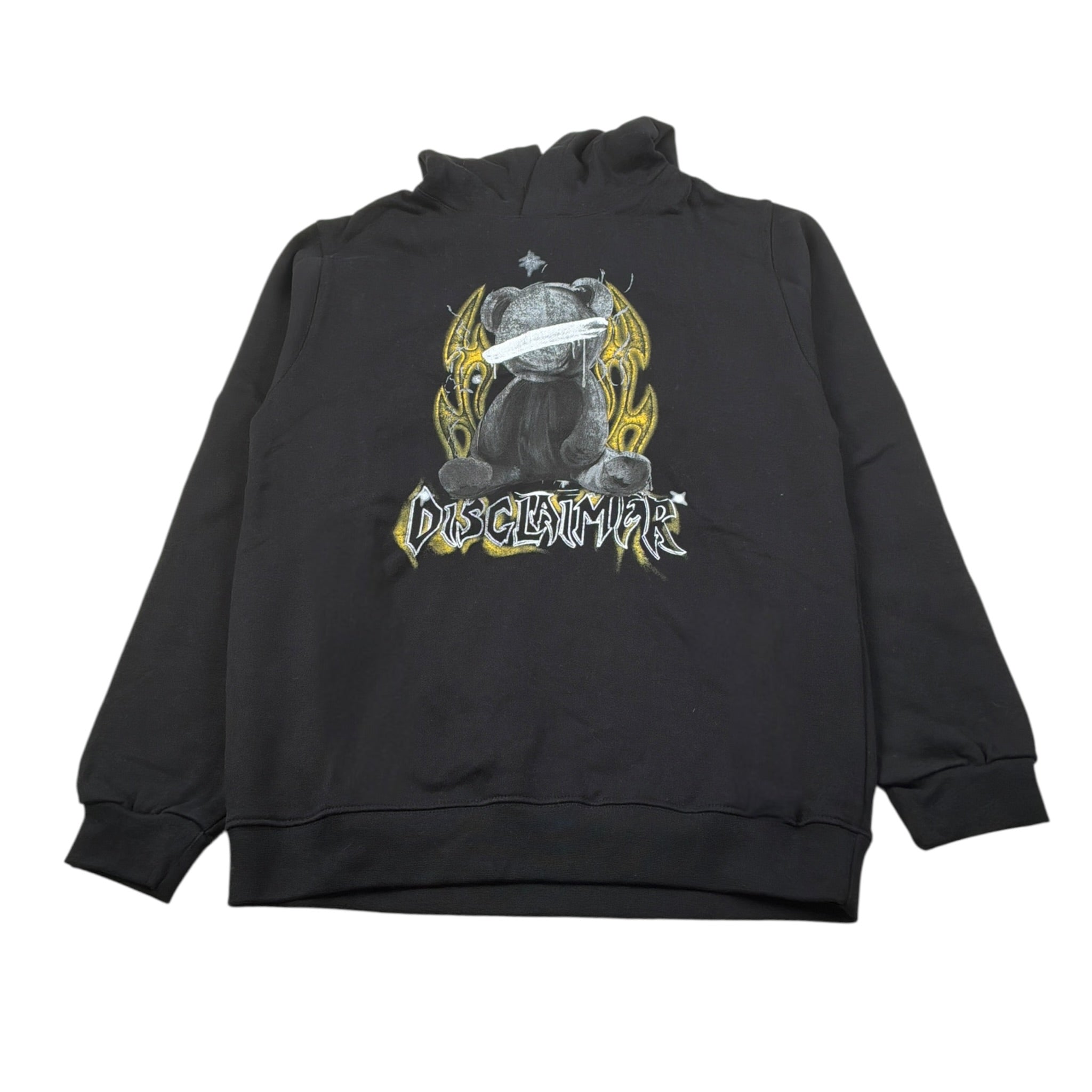 Disclaimer Felpa tinta unita con Stampa E Cappuccio Nero per Bambino 25IDK58676XX NERO DISCLAIMER 