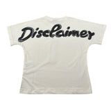 Disclaimer T-Shirt Girocollo tinta unita con Stampa Panna per Bambina 25IDK58704 PANNA DISCLAIMER 