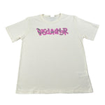 Disclaimer T-Shirt Girocollo tinta unita con Logo Panna per Bambina 25IDK58735 PANNA DISCLAIMER 