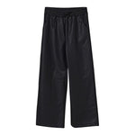 Disclaimer Pantalone tinta unita In Ecopelle Nero per Bambino 25IDK58767 NERO DISCLAIMER 