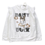 Disney Felpa tinta unita Girocollo con Stampa Bianco per Bambina WE0016 BIANCO DISNEY 