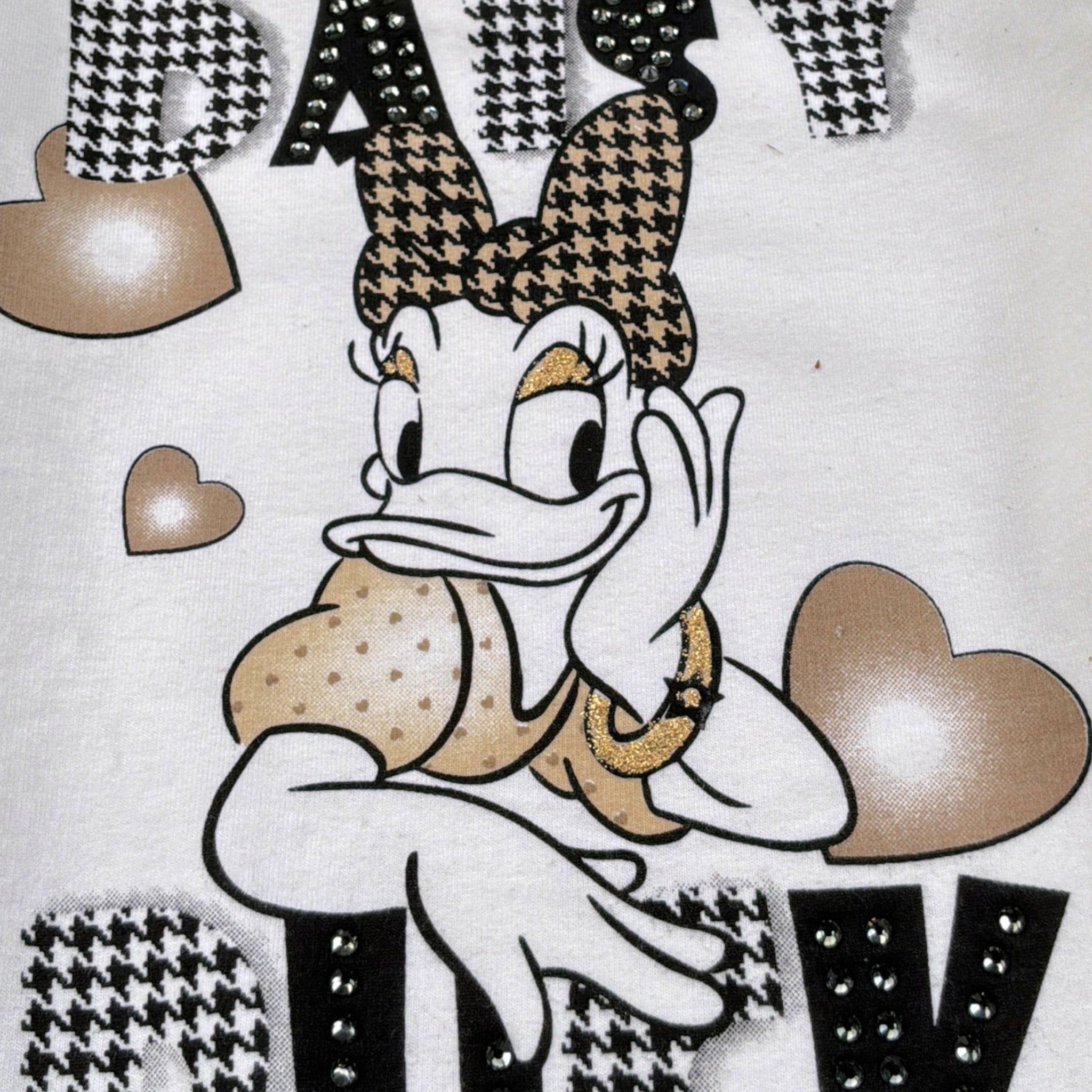 Disney Felpa tinta unita Girocollo con Stampa Bianco per Bambina WE0016 BIANCO DISNEY 