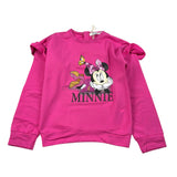Disney Felpa tinta unita Girocollo con Stampa Fuxia per Bambina WE0017 FUXIA DISNEY 