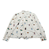 Dixie Camicia Manica Lunga tinta unita con Stampe Avorio per Bambina CL71364G79 AVORIO DIXIE 