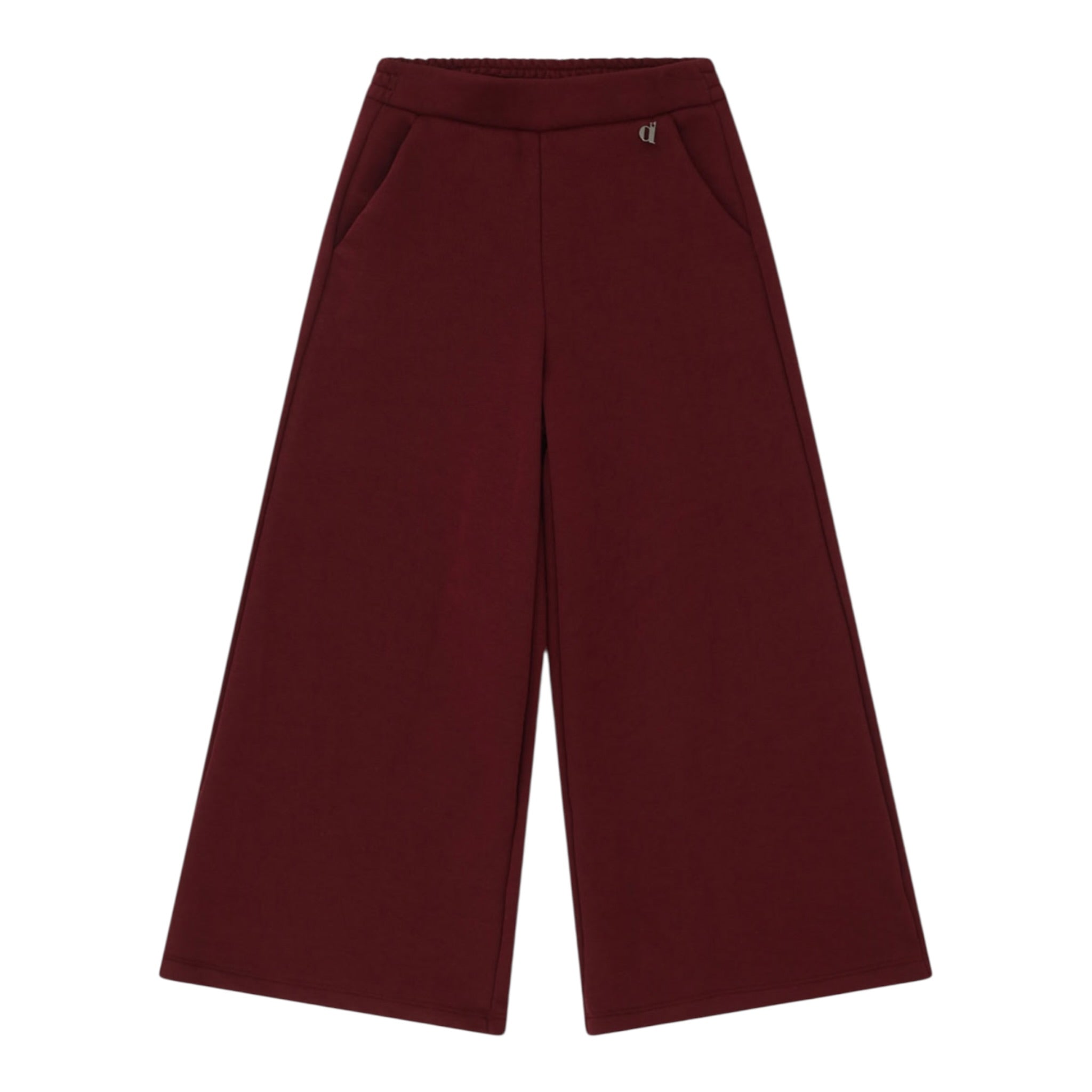 Dixie Pantalone tinta unita Modello A Palazzo Bordeaux per Bambina FJ35040G79 BORDEAUX DIXIE 