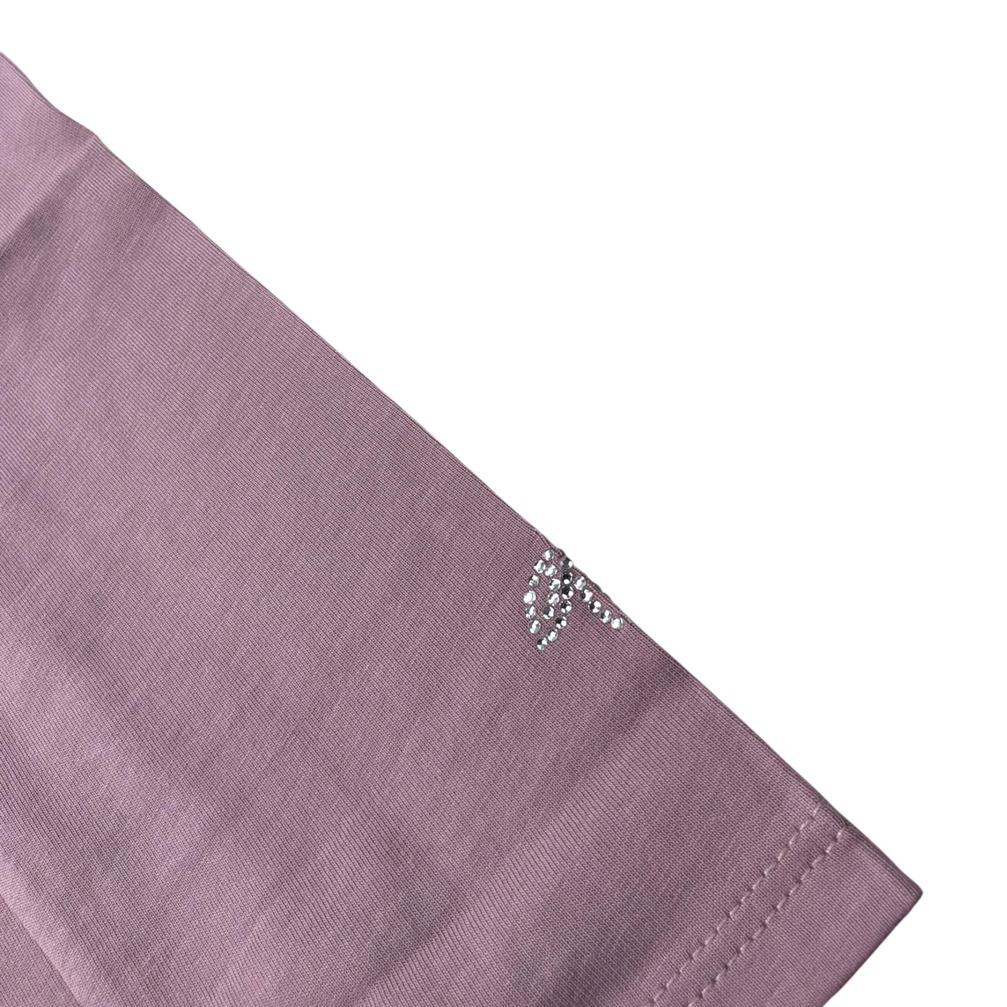 Dixie Shirt Girocollo tinta unita con Brillantini Rosa per Bambina ML48030G79 ROSA DIXIE 