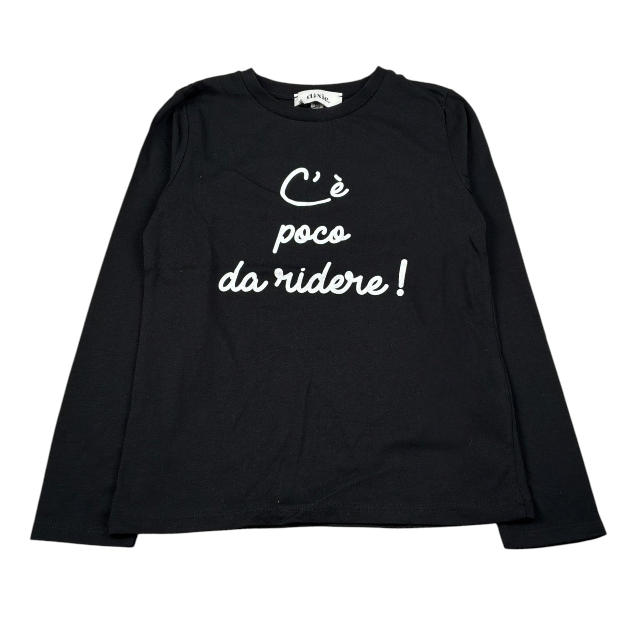 Dixie Shirt tinta unita con Stampa Nero per Bambina ML56030G79X NERO DIXIE 