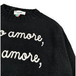 Dixie Maglia Girocollo tinta unita con Ricami Nero per Bambina NB50230G79 NERO DIXIE 