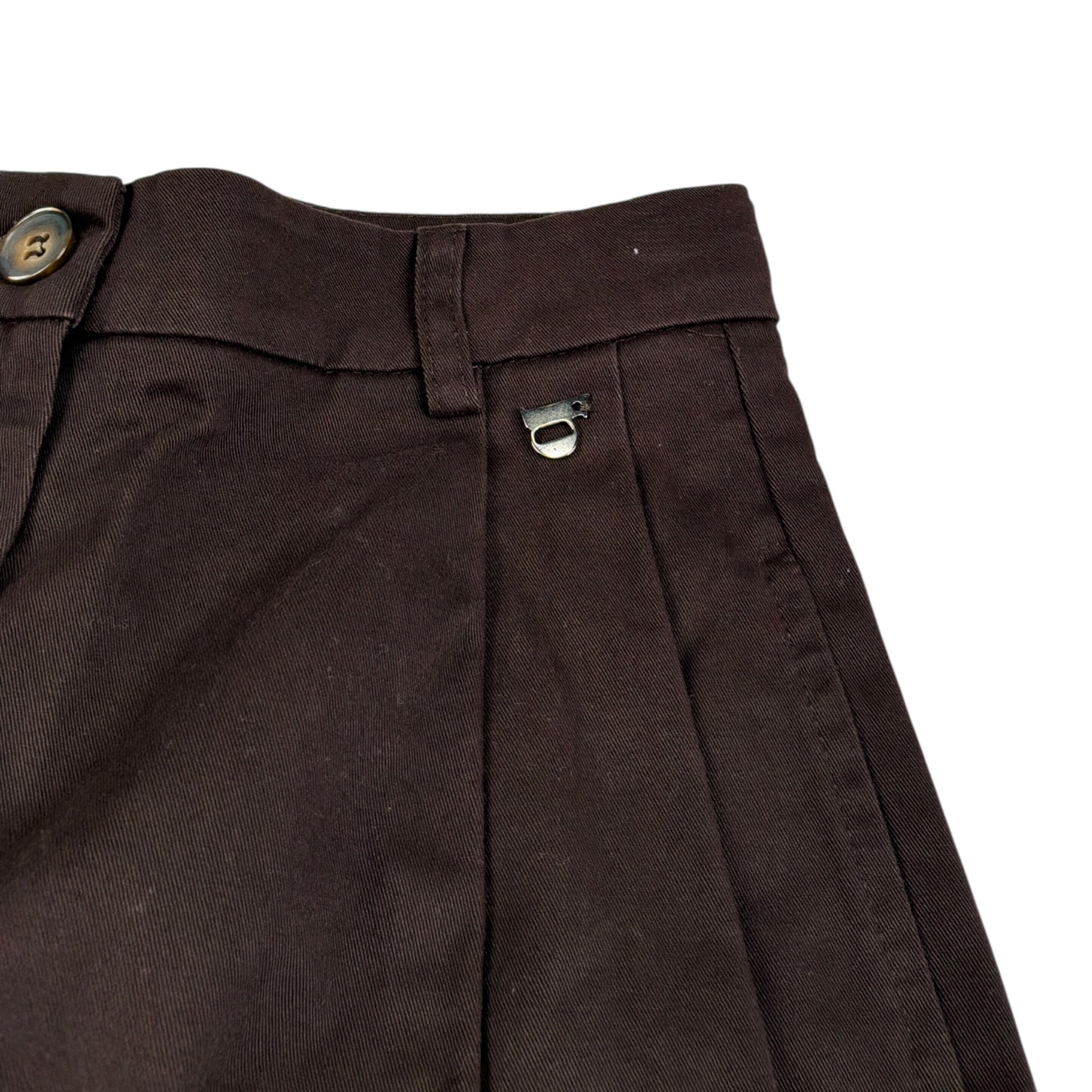 Dixie Pantalone tinta unita Modello Palazzo Marrone per Bambina PH52132G79 MARRONE DIXIE 