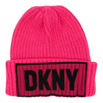 Dkny Cappello tinta unita con Logo Fuxia per Bambina D31292 FUXIA DKNY 