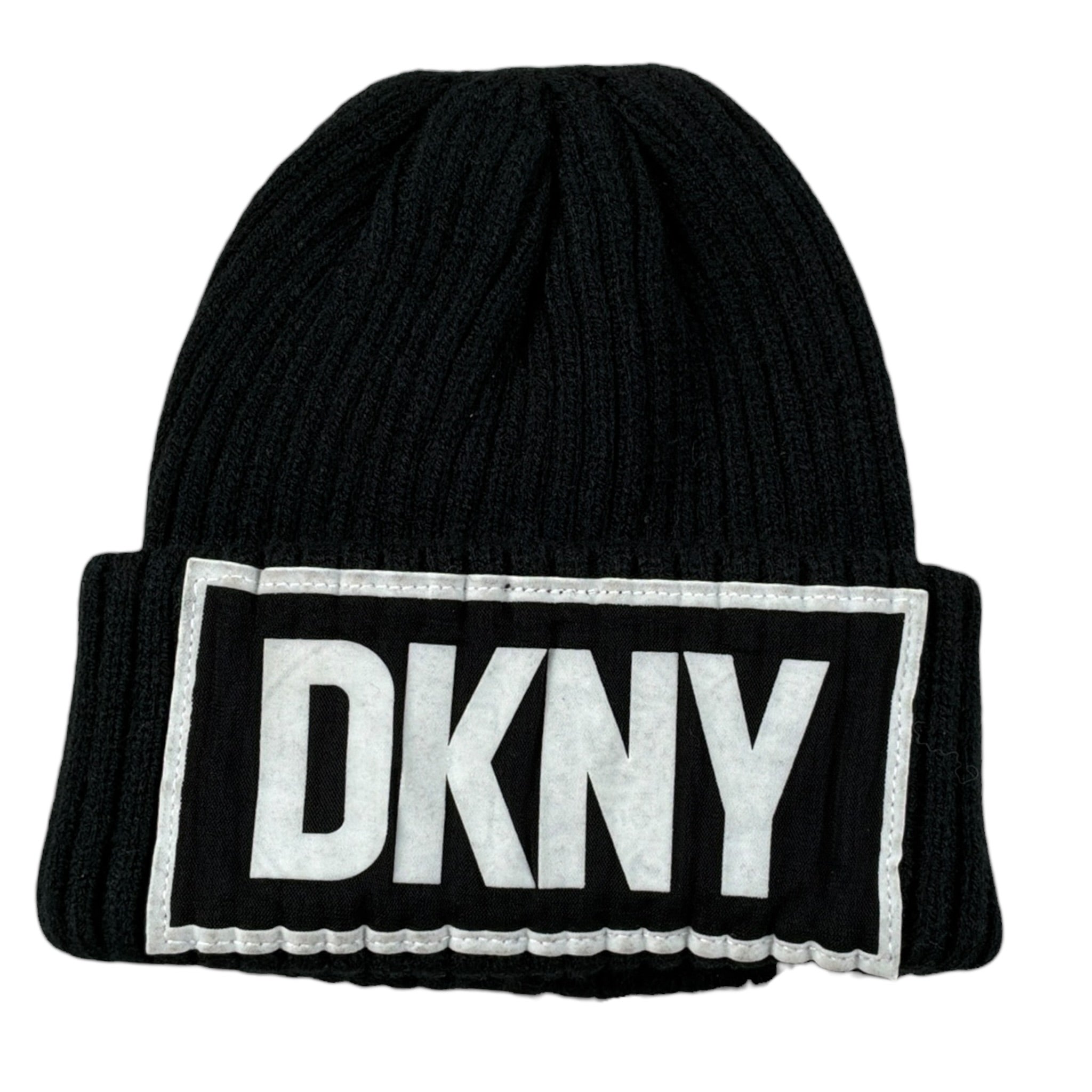 Dkny Cappello tinta unita con Logo Nero per Bambina D31292 NERO DKNY 