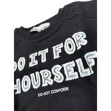 Do Not Conform Felpa tinta unita Girocollo con Stampa Nero per Bambino 34709 NERO DO NOT CONFORM 