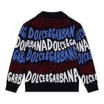 Dolce & Gabbana Cardigan tinta unita con Stampe Logo Blu per Neonato L4KWE3N BLU DOLCE & GABBANA 