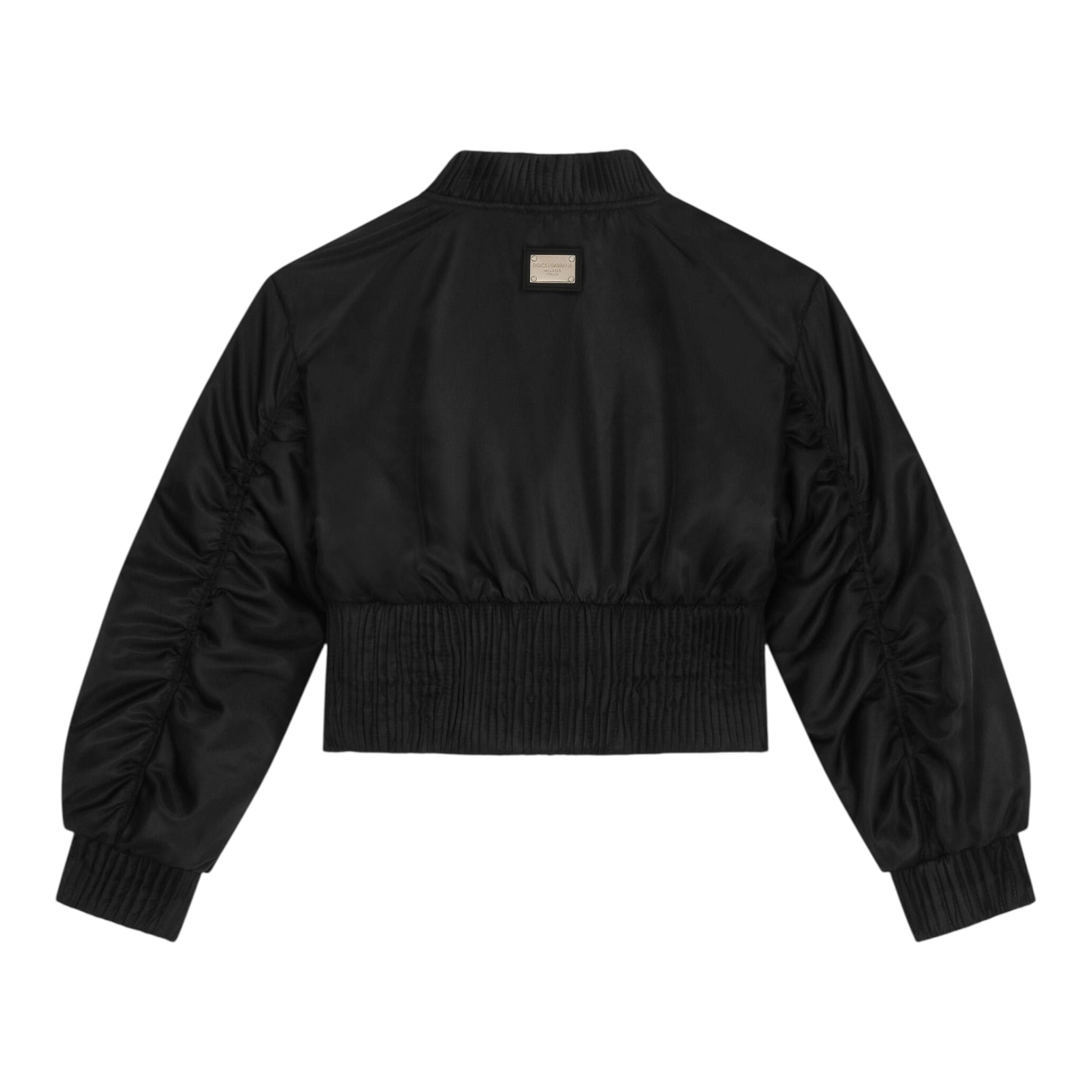 Dolce & Gabbana Giubbino tinta unita con Zip Nero per Bambina L5JBP6 NERO DOLCE & GABBANA 