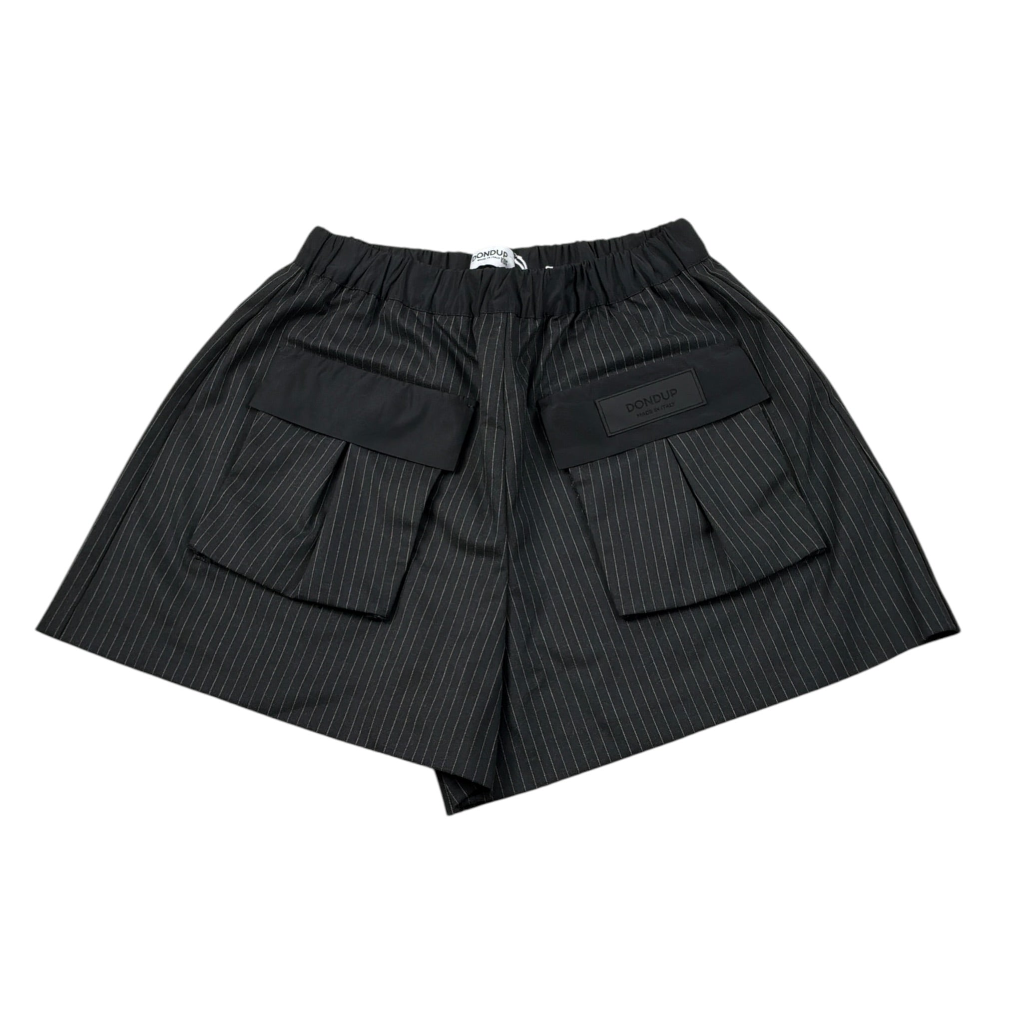Dondup Short tinta unita con Elastico In Vita Nero per Bambina DFBE135 NERO DONDUP 